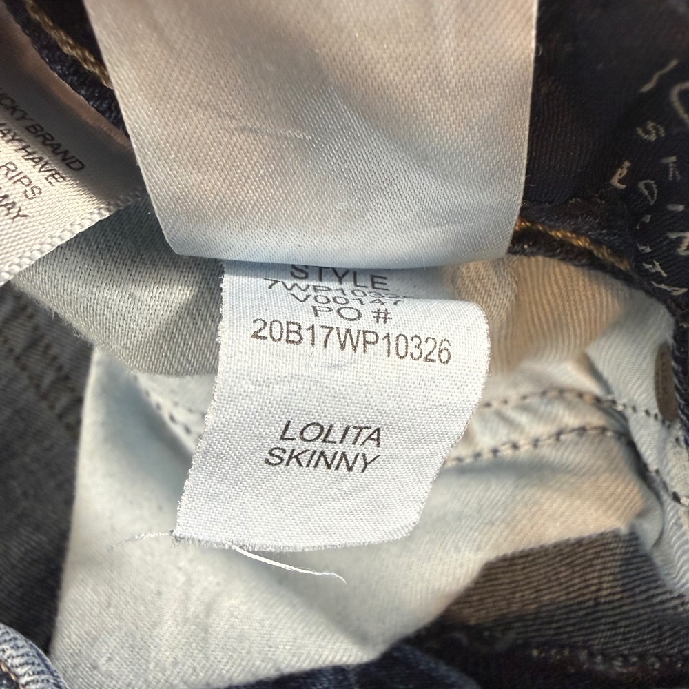 Lucky Brand Lolita Skinny Jeans Womens 6/28 Regular Dark Wash Blue 7WP10326 - Picture 5 of 10